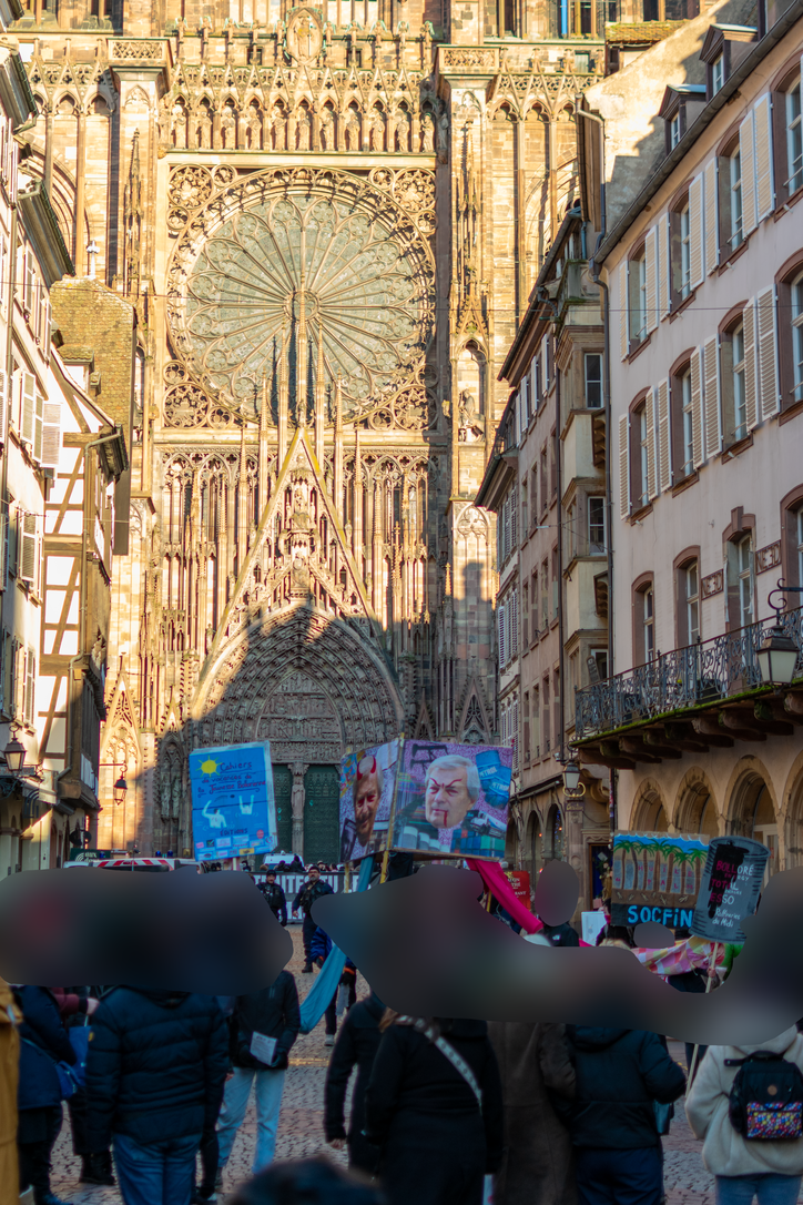 mobilisation dans les rues de strasbourg